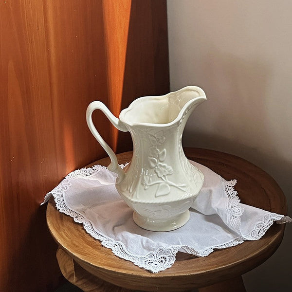 Ceramic Bud Vases, Small Flower Vases on Table, Rustic Porcelain Flower Vases, Handmade Water Holding Flower Vases-HomePaintingDecor