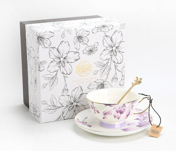Elegant Coffee Cup, Porcelain Coffee Cup, Ceramic Tea Cup Set, Luxury Tea Cup with Saucer, Porcelain Tea cups, British Tea Cup Set, Afternoon Tea Cup with Saucer Set-HomePaintingDecor