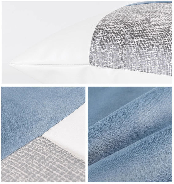 Sky Blue Abstract Contemporary Throw Pillow for Living Room, Modern Sofa Throw Pillows, Large Decorative Throw Pillows for Couch-HomePaintingDecor