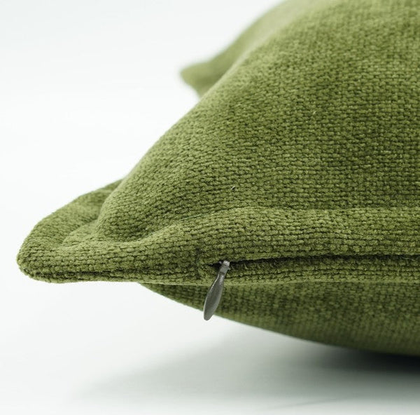 Large Throw Pillow for Interior Design, Simple Decorative Throw Pillows, Large Green Square Modern Throw Pillows for Couch, Contemporary Modern Sofa Pillows-HomePaintingDecor