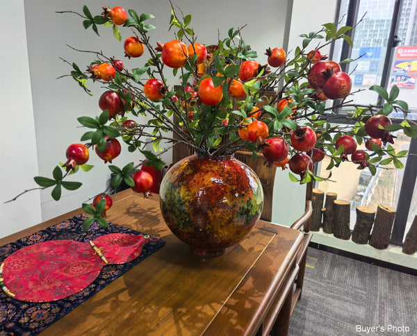 Large Pottery Flower Vases, Handmade Water Holding Flower Vases, Modern Bouquet Flower Vases, Centerpiece on Dining Table, Flower Vase on Table-HomePaintingDecor