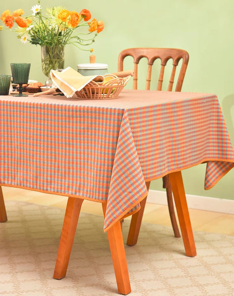 Rectangle Table Covers for Dining Room Table, Square Tablecloth for Coffee Table, Cotton Chequer Rectangular Tablecloth for Kitchen, Table Cloth-HomePaintingDecor