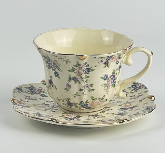 British Afternoon Tea Cup and Saucer in Gift Box, China Porcelain Tea Cup Set, Unique Tea Cup and Saucers, Royal Ceramic Cups, Elegant Vintage Ceramic Coffee Cups-HomePaintingDecor