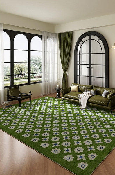 Minimalist Modern Rugs for Bedroom, Colorful Absract Rugs for Living Room, Mid Century Modern Rugs, Colorful Geometric Rugs for Dining Room-HomePaintingDecor