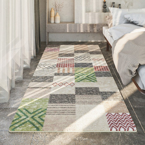 Modern Runner Rugs for Entryway, Contemporary Modern Rugs Next to Bed, Hallway Runner Rug Ideas, Geometic Modern Rugs for Dining Room-HomePaintingDecor