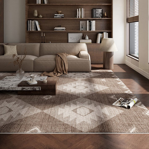 Large Modern Rugs for Living Room, Contemporary Abstract Rugs under Dining Room Table, Mid Century Modern Rugs for Bedroom-HomePaintingDecor