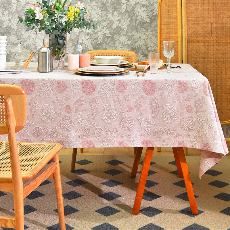 Square Tablecloth for Round Table, Cotton Rectangular Table Covers for Kitchen, Modern Dining Room Table Cloths, Farmhouse Table Cloth, Wedding Tablecloth-HomePaintingDecor