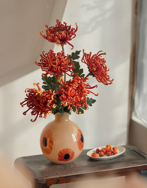 Unique Modern Vases for Flowers, Flower Vases on Table, Glass Bud Vases, Handmade Vintage Glass Flower Vases-HomePaintingDecor
