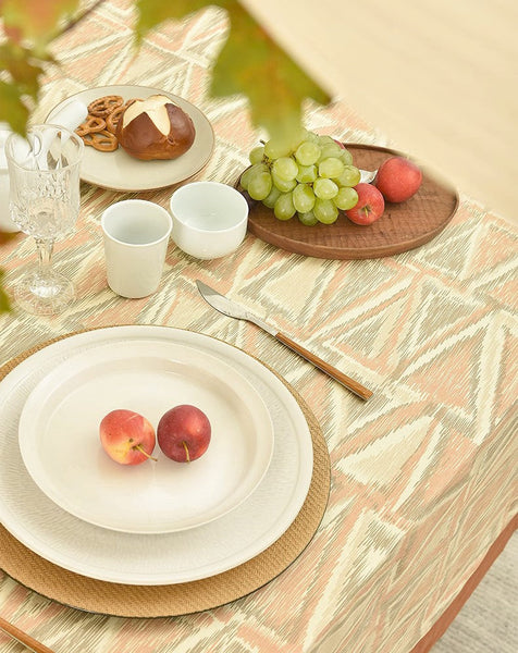 Extra Large Rectangle Tablecloth for Dining Room Table, Geometric Modern Table Covers for Kitchen, Country Farmhouse Tablecloths for Oval Table-HomePaintingDecor
