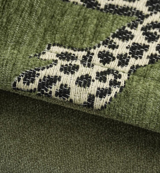 Green Decorative Pillow Covers, Large Modern Sofa Pillow Cases, Cheetah Modern Pillows for Couch, Abstract Decorative Throw Pillows for Living Room-HomePaintingDecor