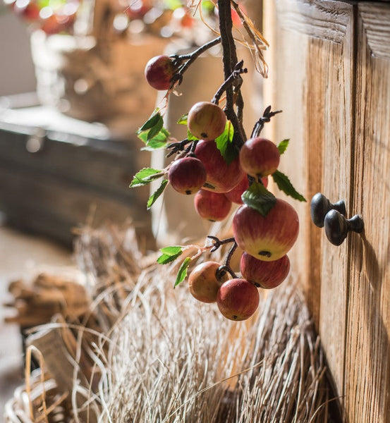 Apple Branch, Fruit Branch, Table Centerpiece, Beautiful Modern Flower Arrangement Ideas for Home Decoration, Autumn Artificial Floral for Dining Room-HomePaintingDecor