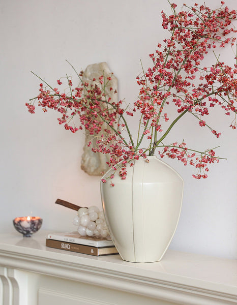 Centerpiece Ceramic Bouquet Vases, Porcelain Vases for Modern Home Decor, Large Contemporary Vases on Dining Table, Handmade Modern Flower Vase-HomePaintingDecor