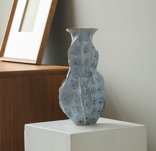 Centerpiece Ceramic Bouquet Vases, Elegant Handmade Modern Flower Vase, Porcelain Vases for Modern Home Decor, Contemporary Vases on Dining Table-HomePaintingDecor