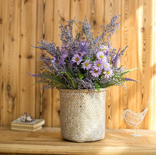 Myosotis Lovegrass, Daisy, Salvia, Beautiful Spring Flower Arrangement for Living Room, Ctreative Modern Artificial Floral for Home Decoration-HomePaintingDecor