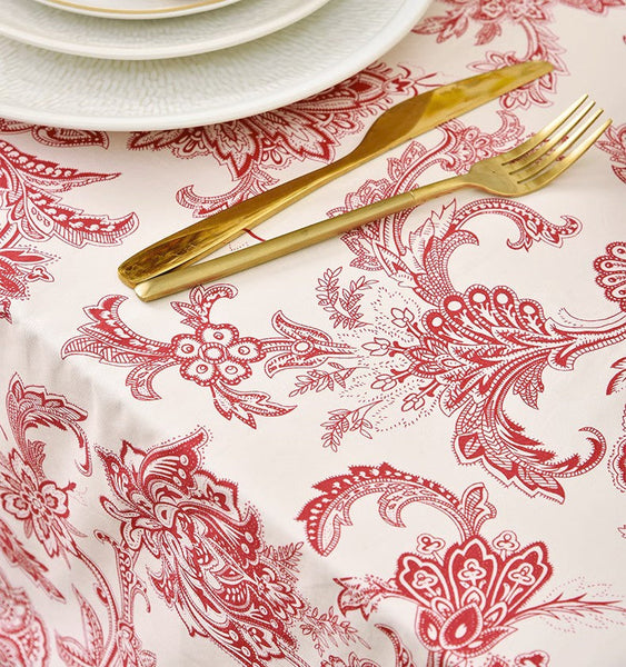 Extra Large Rectangle Tablecloth for Dining Room Table, Country Farmhouse Tablecloth, Flowers Pattern Rustic Table Covers for Kitchen, Square Tablecloth for Round Table