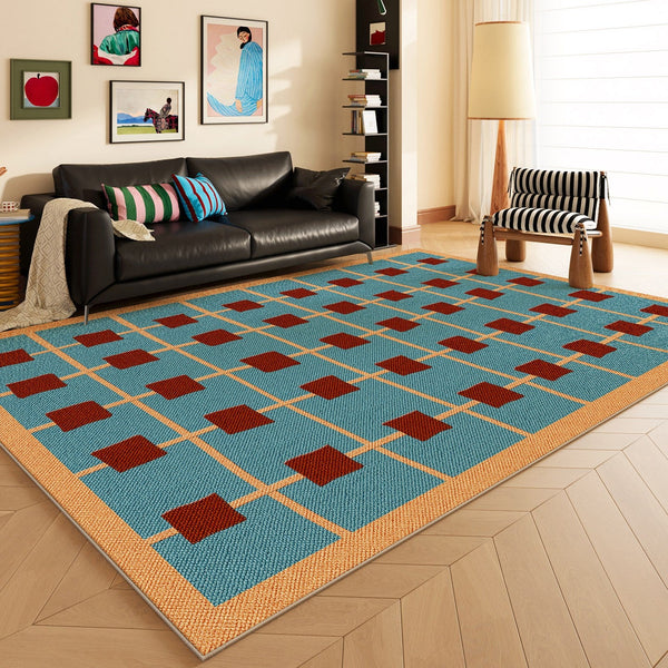 Contemporary Abstract Rugs for Dining Room, Modern Living Room Rug Ideas, Mid Century Modern Rugs, Geometric Contemporary Rugs-HomePaintingDecor