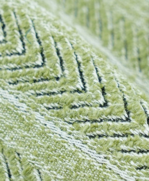 Morocco Green White Modern Sofa Pillows, Large Square Modern Throw Pillows for Couch, Large Decorative Throw Pillows, Simple Throw Pillow for Interior Design-HomePaintingDecor