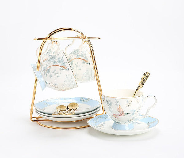 Ceramic Tea Cup Set, Luxury Tea Cup with Saucer, Porcelain Coffee Cup, Elegant Coffee Cup, Porcelain Tea cups, British Tea Cup Set, Afternoon Tea Cup with Saucer Set-HomePaintingDecor