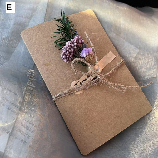 Original Handmade Dried Flower Greeting Cards, Beautiful Valentine's Day Greeting Card, Creative Birthday Greeting Card, Wedding Greeting Card, Unique Anniversary Greeting Card-HomePaintingDecor