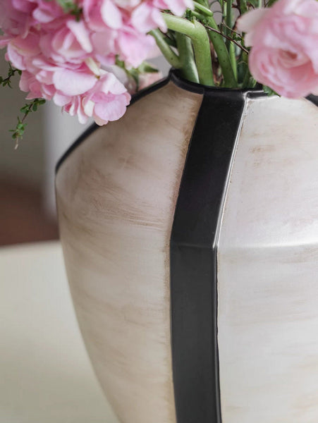 Centerpiece Ceramic Bouquet Vases, Porcelain Vases for Modern Home Decor, Large Contemporary Vases on Dining Table, Handmade Modern Flower Vase-HomePaintingDecor