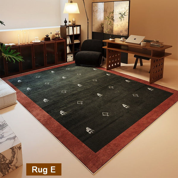 Living Room Colorful Modern Rugs, Geometric Modern Rugs for Dining Room, Mid Century Modern Rugs, Contemporary Abstract Rugs under Coffee Table-HomePaintingDecor