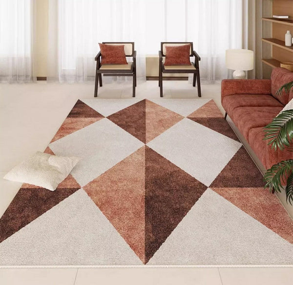 Modern Rugs for Living Room, Modern Area Rugs under Sofa, Abstract Contemporary Rugs for Bedroom, Dining Room Floor Rugs, Modern Carpets for Office-HomePaintingDecor