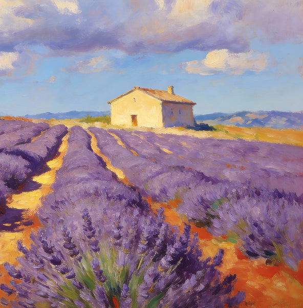 Original Small Paintings on Canvas, Provence lavender fields, Hand Painted Canvas Art, Small Landscape Paintings, Small Paintings on Canvas-HomePaintingDecor
