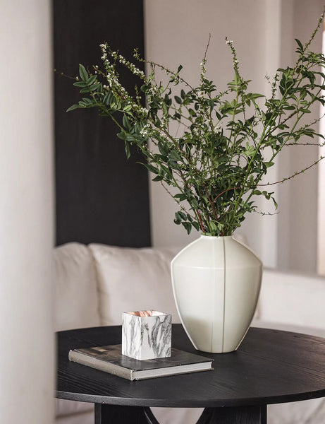 Centerpiece Ceramic Bouquet Vases, Porcelain Vases for Modern Home Decor, Large Contemporary Vases on Dining Table, Handmade Modern Flower Vase-HomePaintingDecor