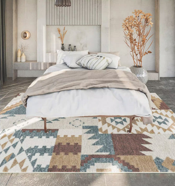 Modern Rug Placement Ideas for Living Room, Contemporary Modern Rugs for Bedroom, Geometric Modern Rugs for Sale, Abstract Rugs for Dining Room-HomePaintingDecor