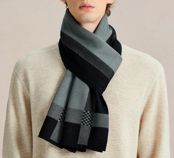 Formal Men Scarf Styles, Men's Winter Scarves, Business Casual Scarf for Men, Long Wool Man Scarf, Fashion Men Scarf, Unique Gifts for Men, Men's Wool Scarf Winter