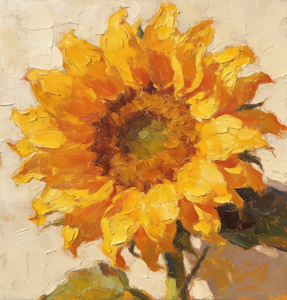 Hand Painted Canvas Art, Small Canvas Artwork, Sunflowers Still Life Painting, Original Flower Paintings, Buy Small Artwork Online-HomePaintingDecor