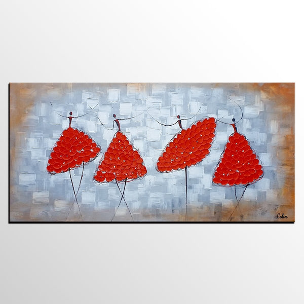 Modern Canvas Painting for Sale, Impasto Painting, Acrylic Abstract Painting, Ballet Dancer Painting, Modern Paintings, Paintings for Dining Room-HomePaintingDecor