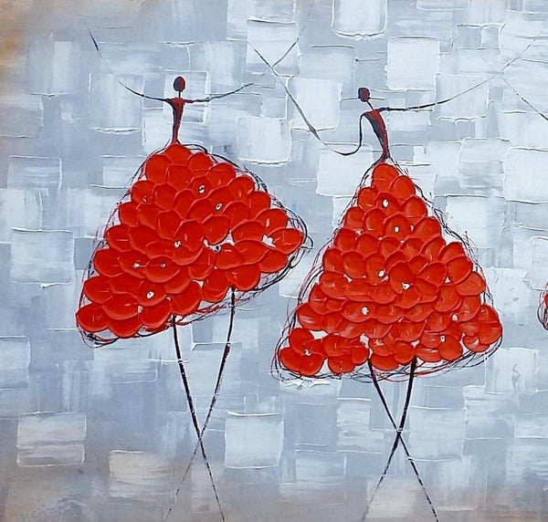 Modern Canvas Painting for Sale, Impasto Painting, Acrylic Abstract Painting, Ballet Dancer Painting, Modern Paintings, Paintings for Dining Room-HomePaintingDecor