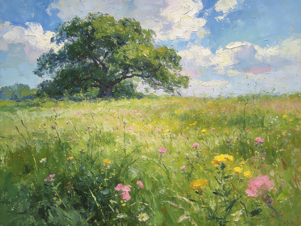 Hand Painted Canvas Art, The Wild in Full Bloom of Spring, Original Wall Paintings, Original Artwork Small Paintings, Small Landscape Paintings, On Canvas Small Paintings-HomePaintingDecor