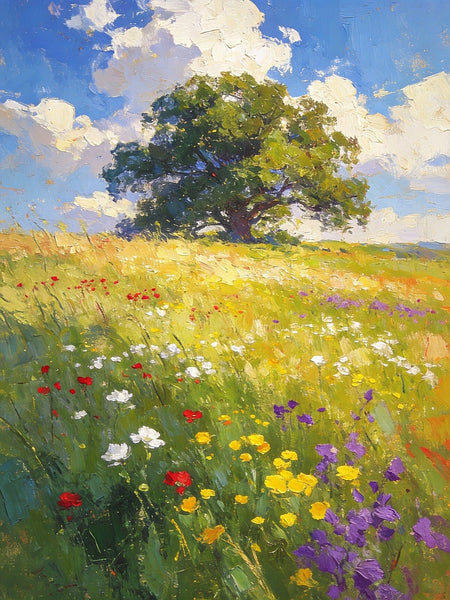 Spring Awakens the Wild, Landscape Oil Paintings, Original Small Paintings on Canvas, Heavy Texture Oil Paintings, Small Paintings on Canvas, Hand Painted Canvas Art-HomePaintingDecor