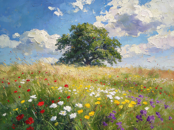 On Canvas Small Paintings, Spring Awakens the Wild, Hand Painted Canvas Art, Small Landscape Paintings, Original Oil Paintings, Small Wall Art Paintings-HomePaintingDecor