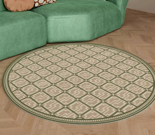 Contemporary Modern Rug for Living Room, Circular Modern Rugs under Chairs, Geometric Round Rugs for Dining Room, Bedroom Abstract Modern Rugs