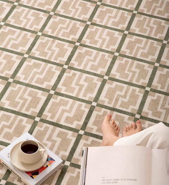 Contemporary Modern Rug for Living Room, Circular Modern Rugs under Chairs, Geometric Round Rugs for Dining Room, Bedroom Abstract Modern Rugs