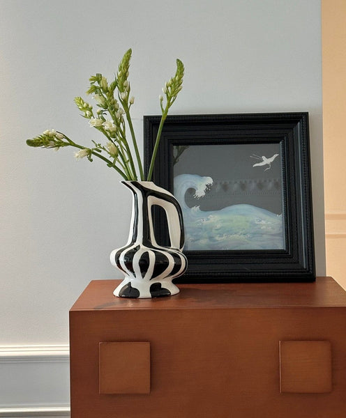 Porcelain Bud Vases, Handmade Water Holding Flower Vases, Modern Ceramic Flower Vases, Small Flower Vases on Table-HomePaintingDecor