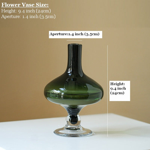 Decorative Glass Vase, Mid Century Glass Vases, Handmade Modern Vases for Bedroom, Centerpiece Contemporary Vases on Table, Modern Glass Vase for Flowers