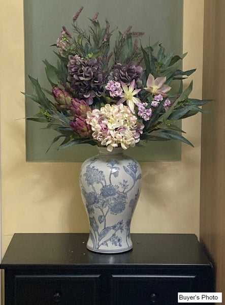 Large Bunch of Flowers Arrangement, Faux Silk Floral Table Centerpiece, Creative Flower Arrangement Ideas for Interior Design, Modern Artificial Floral Arrangement-HomePaintingDecor