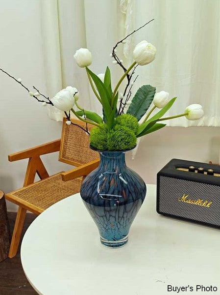 Handmade Liuli Vases, Centerpiece Vases on Table, Colored Glaze Vase for Modern Home Decor, Glass Bud Vases, Bouquet Flower Vase-HomePaintingDecor