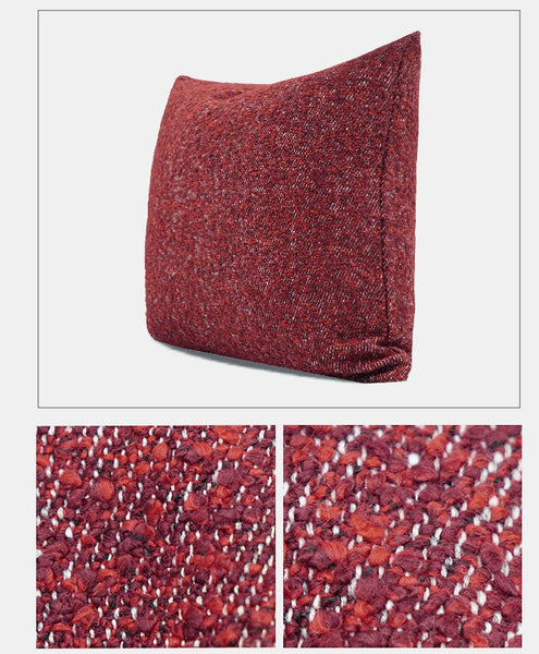 Large Abstract Throw Pillows for Couch, Contemporary Throw Pillow for Living Room, Red Modern Square Pillows, Modern Sofa Throw Pillows-HomePaintingDecor
