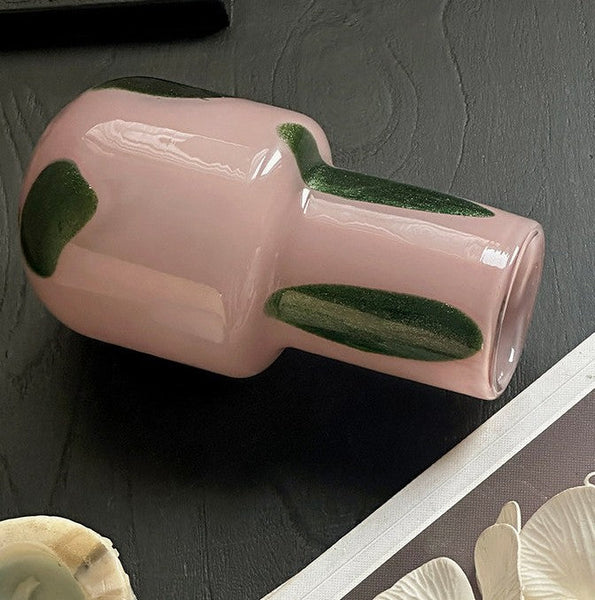 Handmade Glass Bud Vases, Flower Vases on Table, Vintage Small Glass Flower Vases, Water Holding Flower Vases-HomePaintingDecor