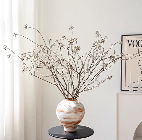Dried Chinese Tallow Tree Twigs, Natural Decorations, 30 Inch Dried Long Twigs, Flower Arrangement, Handmade Artificial Flower, Natural Dried Branches-HomePaintingDecor