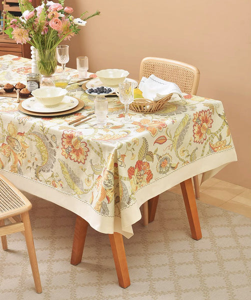 Extra Large Rectangle Tablecloth for Dining Room Table, Country Farmhouse Tablecloth, Square Tablecloth for Round Table, Rustic Table Covers for Kitchen-HomePaintingDecor