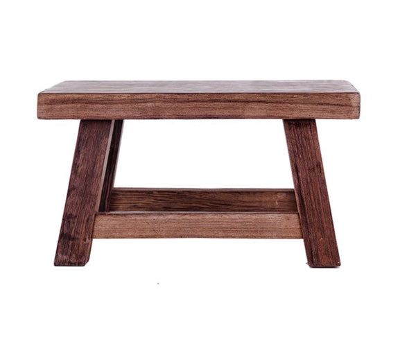 Shoe-changing Stool, Solid Wood low Stool, Wenge Wood Stool, Children's Wooden Stool, Sofa Stool, Dining Table Stool-HomePaintingDecor