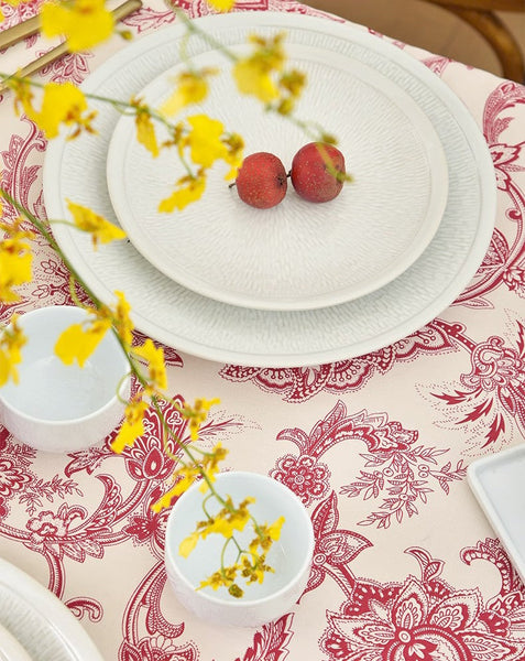 Extra Large Rectangle Tablecloth for Dining Room Table, Country Farmhouse Tablecloth, Flowers Pattern Rustic Table Covers for Kitchen, Square Tablecloth for Round Table