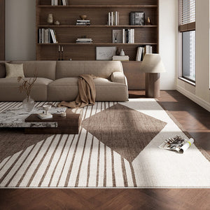 Contemporary Modern Rugs for Dining Room, Geometric Modern Rug Placement Ideas for Bedroom, Mid Century Modern Rugs for Living Room-HomePaintingDecor