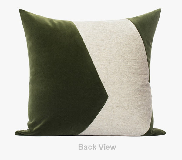 Modern Sofa Throw Pillows, Blackish Green Abstract Contemporary Throw Pillow for Living Room, Large Decorative Throw Pillows for Couch-HomePaintingDecor